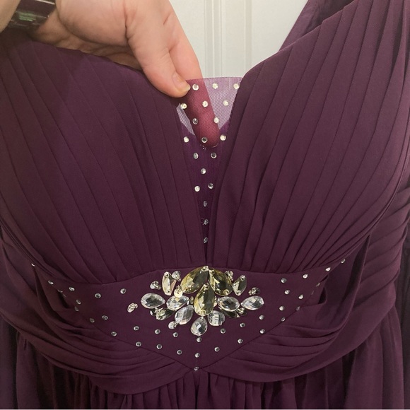 JJ’s House NWT Sz 24 JYHF67335 Grape (Dark Purple) & jeweled bodice / straps - Picture 5 of 16